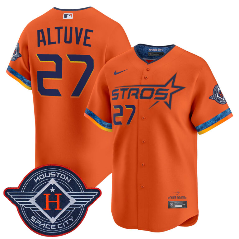 Men Houston Astros #27 Altuve orange 2025 City Connect Vapor Premier Limited Jersey->houston astros->MLB Jersey